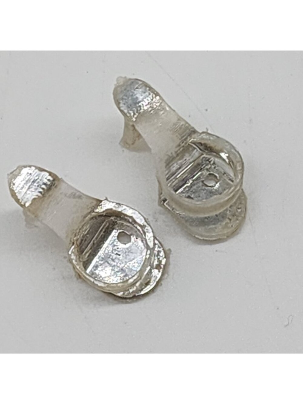 Vintage Barbie Open-Toe Silver Mule Evening Heel Shoe 1960s - Picture 4 of 6